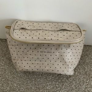 Kate Spade Cream and Black Polka Dot Lunchbox